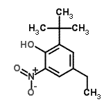CAS 登录号：418805-50-2， 4-乙基-2-(2-甲基-2-丙基)-6-硝基苯酚