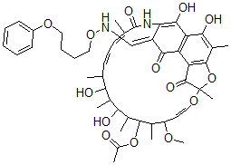 CAS 登录号：41970-81-4， 3-[(4-苯氧基丁氧基)亚氨基甲基]利福霉素
