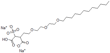 CAS 登录号：42016-08-0， C-(2-(2-(2-(十二烷氧基)乙氧基)乙氧基)乙基)磺酸基琥珀酸二钠盐