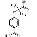 CAS 登录号：42019-57-8， 2-(4-乙酰苯氧基)-2-甲基丙酸