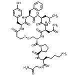 CAS 登录号：42061-33-6， 1-{[(4R,7S,10S,13S,16S)-7-(2-氨基-2-氧代乙基)-13-苄基-16-(4-羟基苄基)-10-异丁基-6,9,12,15,18-五氧代-1,2-二硫杂-5,8,11,14,17-五氮杂环二十烷-4-基]羰基}-L-脯氨酰-L-赖氨酰甘氨酰胺