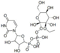 CAS 登录号：4220-91-1， [(2R,3R,4R,5R)-5-(2,4-二氧代嘧啶-1-基)-3,4-二羟基-四氢呋喃-2-基]甲氧基-[羟基-[(2R,3R,4S,5S,6R)-3,4,5-三羟基-6-(羟基甲基)四氢吡喃-2-基]氧基-磷酰]氧基-次磷酸