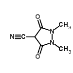 CAS 登录号：42238-90-4， 1,2-二甲基-3,5-二氧代-4-吡唑烷甲腈