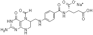 CAS#: 42476-21-1, N-[4-[[(2-Amino-5-Formyl-3,4,5,6,7,8-Hexahydro-4-Oxo-6-Pteridinyl)Methyl]Amino]Benzoyl]-L-Glutamic Acid Sodium Salt