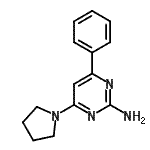 CAS 登录号：424810-78-6， 4-苯基-6-(1-吡咯烷基)-2-嘧啶胺