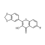 CAS#: 4257-54-9, 2-(1,3-Benzodioxol-5-Yl)-6-Fluoro-3-Hydroxy-4H-Chromen-4-One