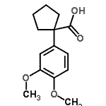 CAS 登录号：43129-41-5， 1-(3,4-二甲氧基苯基)环戊烷羧酸