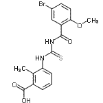 CAS 登录号：434305-20-1， 3-{[(5-溴-2-甲氧基苯甲酰基)硫代氨基甲酰]氨基}-2-甲基苯甲酸