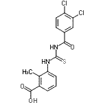 CAS 登录号：434312-63-7， 3-{[(3,4-二氯苯甲酰基)硫代氨基甲酰]氨基}-2-甲基苯甲酸
