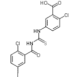 CAS#: 435282-11-4, 2-Chloro-5-{[(2-Chloro-5-Iodobenzoyl)Carbamothioyl]Amino}Benzoic Acid