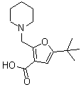 CAS 登录号：435342-03-3， 5-(2-甲基-2-丙基)-2-(1-哌啶基甲基)-3-糠酸