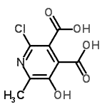 CAS 登录号：4357-56-6， 2-氯-5-羟基-6-甲基-3,4-吡啶二甲酸