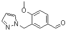 CAS#: 436086-89-4, 4-Methoxy-3-(1H-Pyrazol-1-Ylmethyl)-Benzaldehyde