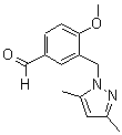 CAS 登录号：436086-91-8， 3-(3,5-二甲基-吡唑-1-基甲基)-4-甲氧基-苯甲醛
