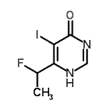 CAS#: 438449-92-4, 6-(1-Fluoroethyl)-5-Iodo-4(1H)-Pyrimidinone