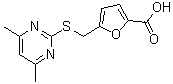 CAS#: 438622-94-7, 5-{[(4,6-Dimethyl-2-Pyrimidinyl)Sulfanyl]Methyl}-2-Furoic Acid