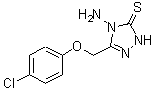 CAS#: 4413-43-8, 2,4-Dihydro-4-amino-5-((4-chlorophenoxy)methyl)-3H-1,2,4-triazole-3-thione