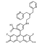 CAS#: 443302-09-8, 4-({2-[Bis(2-Pyridinylmethyl)Amino]Ethyl}Amino)-2-(2,7-Difluoro-6-Hydroxy-3-Oxo-3H-Xanthen-9-Yl)Benzoic Acid