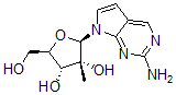 CAS 登录号：443642-48-6， 7-(2-C-甲基-beta-D-呋喃核糖基)-7H-吡咯并[2,3-d]嘧啶-2-胺