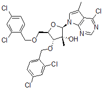 CAS#: 443642-54-4, 7-[3,5-Bis-O-[(2,4-Dichlorophenyl)Methyl]-2-C-Methyl-beta-D-Ribofuranosyl]-4-Chloro-5-Methyl-7H-Pyrrolo[2,3-d]Pyrimidine
