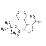 CAS#: 455955-08-5, 1-{[(2-Methyl-2-Propanyl)Oxy]Carbonyl}-2-Phenyl-3-Pyrrolidinecarboxylic Acid