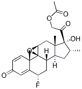 CAS#: 4571-51-1, 9beta,11beta-Epoxy-6alpha-Fluoro-17,21-Dihydroxy-16alpha-Methylpregna-1,4-Diene-3,20-Dione 21-Acetate