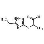 CAS#: 459178-98-4, 2-[(3-Ethyl-1H-1,2,4-Triazol-5-Yl)Sulfanyl]Propanoic Acid