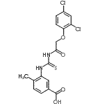 CAS 登录号：461397-40-0， 3-({[(2,4-二氯苯氧基)乙酰基]硫代氨基甲酰}氨基)-4-甲基苯甲酸