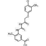 CAS 登录号：461397-53-5， 3-({[(4-氯-3-甲基苯氧基)乙酰基]硫代氨基甲酰}氨基)-4-甲基苯甲酸