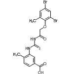 CAS#: 461414-06-2, 3-({[(2,4-Dibromo-6-Methylphenoxy)Acetyl]Carbamothioyl}Amino)-4-Methylbenzoic Acid