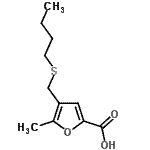 CAS#: 462075-93-0, 4-[(Butylsulfanyl)Methyl]-5-Methyl-2-Furoic Acid