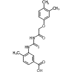 CAS#: 462096-83-9, 3-({[(3,4-Dimethylphenoxy)Acetyl]Carbamothioyl}Amino)-4-Methylbenzoic Acid
