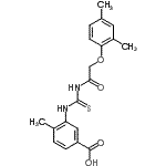 CAS#: 462097-28-5, 3-({[(2,4-Dimethylphenoxy)Acetyl]Carbamothioyl}Amino)-4-Methylbenzoic Acid