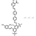 CAS#: 4623-91-0, Trisodium 5-{[4'-({8-[(2,4-Diaminophenyl)Diazenyl]-1-Hydroxy-3,6-Disulfonato-2-Naphthyl}Diazenyl)-4-Biphenylyl]Diazenyl}-2-Hydroxybenzoate