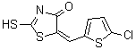 CAS#: 470713-29-2, (5E)-5-[(5-Chloro-2-Thienyl)Methylene]-2-Sulfanyl-1,3-Thiazol-4(5H)-One