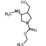 CAS 登录号：477350-95-1， 乙基3-(羟基甲基)-4-(甲基氨基)-1-吡咯烷羧酸酯