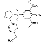 CAS#: 477489-65-9, 2-(4-Methoxyphenyl)-3-[(4-Methyl-3,5-Dinitrophenyl)Sulfonyl]-1,3-Thiazolidine
