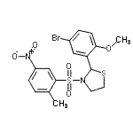 CAS#: 477515-87-0, 2-(5-Bromo-2-Methoxyphenyl)-3-[(2-Methyl-5-Nitrophenyl)Sulfonyl]-1,3-Thiazolidine