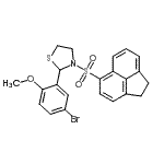 CAS#: 477516-11-3, 2-(5-Bromo-2-Methoxyphenyl)-3-(1,2-Dihydro-5-Acenaphthylenylsulfonyl)-1,3-Thiazolidine