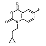 CAS 登录号：477933-12-3， 1-(2-环丙基乙基)-6-氟-2H-3,1-苯并恶嗪-2,4(1H)-二酮