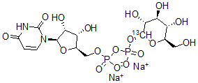 CAS 登录号：478529-38-3， 尿苷 5'-(三氢二磷酸酯) P'-(alpha-D-吡喃葡萄糖基-1-13C)酯二钠盐
