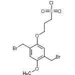 CAS 登录号：480439-40-5， 3-[2,5-二(溴甲基)-4-甲氧基苯氧基]-1-丙烷磺酰基氯化物