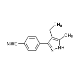 CAS#: 488114-78-9, 4-(4-Ethyl-5-Methyl-1H-Pyrazol-3-Yl)Benzonitrile