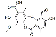 CAS#: 489-49-6, 9-Ethoxymethyl-4-Formyl-3,8-Dihydroxy-1,6-Dimethyl-11-Oxodibenzo[b,e][1,4]Dioxepin-7-Carboxylic Acid