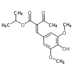 CAS#: 491851-35-5, Isopropyl (2E)-2-(4-Hydroxy-3,5-Dimethoxybenzylidene)-3-Oxobutanoate