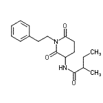 CAS 登录号：492-87-5， N-[2,6-二氧代-1-(2-苯基乙基)-3-哌啶基]-2-甲基丁烷酰胺