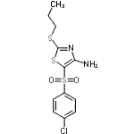 CAS 登录号：494763-20-1， 5-[(4-氯苯基)磺酰基]-2-(丙基硫基)-1,3-噻唑-4-胺