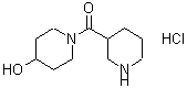 CAS 登录号：496057-57-9， (4-羟基-1-哌啶基)-(3-哌啶基)甲酮盐酸盐