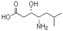 CAS 登录号：49642-07-1， 4-氨基-3-羟基-6-甲基-(3S,4S)-庚酸