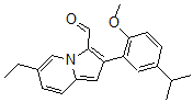 CAS 登录号：4968-48-3， 6-乙基-2-(5-异丙基-2-甲氧基苯基)-3-吲哚嗪甲醛